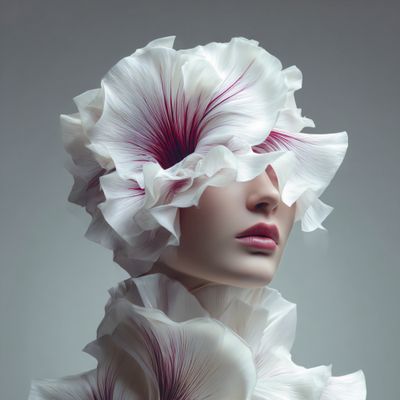 Visage en fleurs