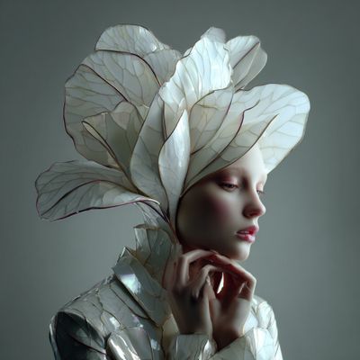 Visage en fleurs